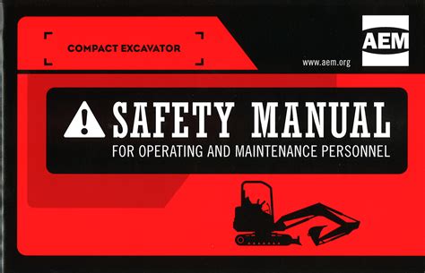 compact excavator safety manual|AEM Safety Manuals (Compact Equipment) .